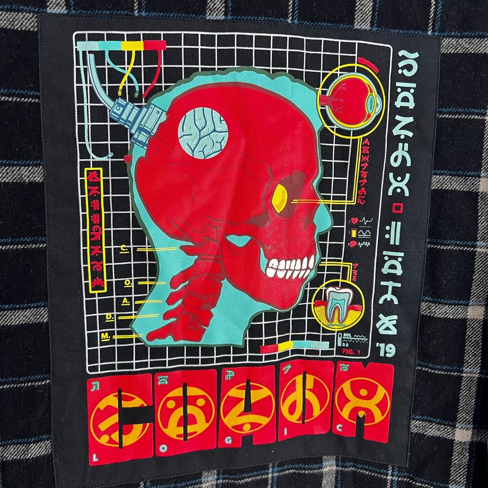 Logic COADM Tour 2019 Plaid Shirt Sz Medium Bobby Boy Wool Blend Flannel Jacket - Picture 7 of 10